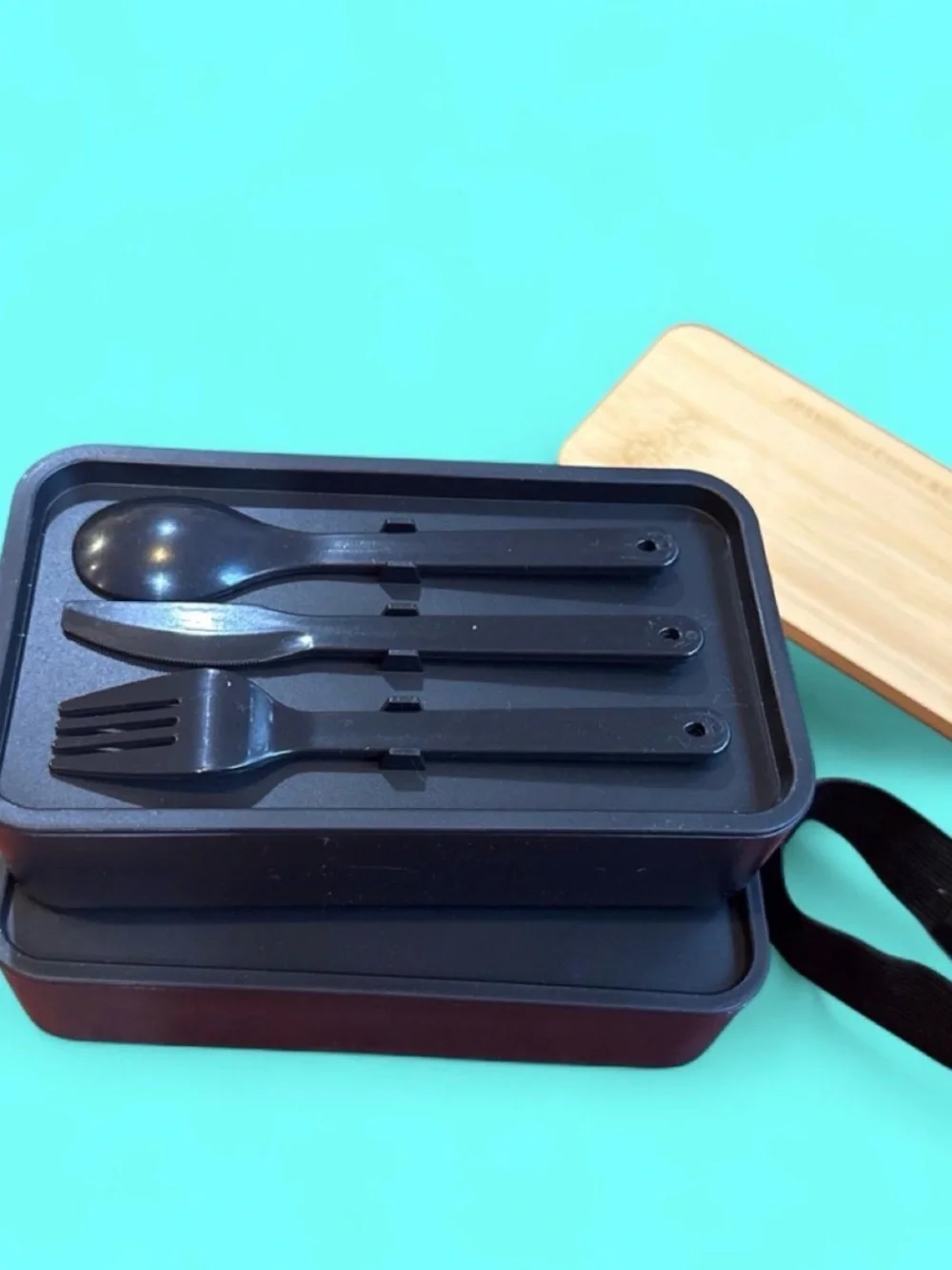 NEW Rare J.P. Morgan Chase Bamboo Bento Lunch Box w/ Utensils – Never Used